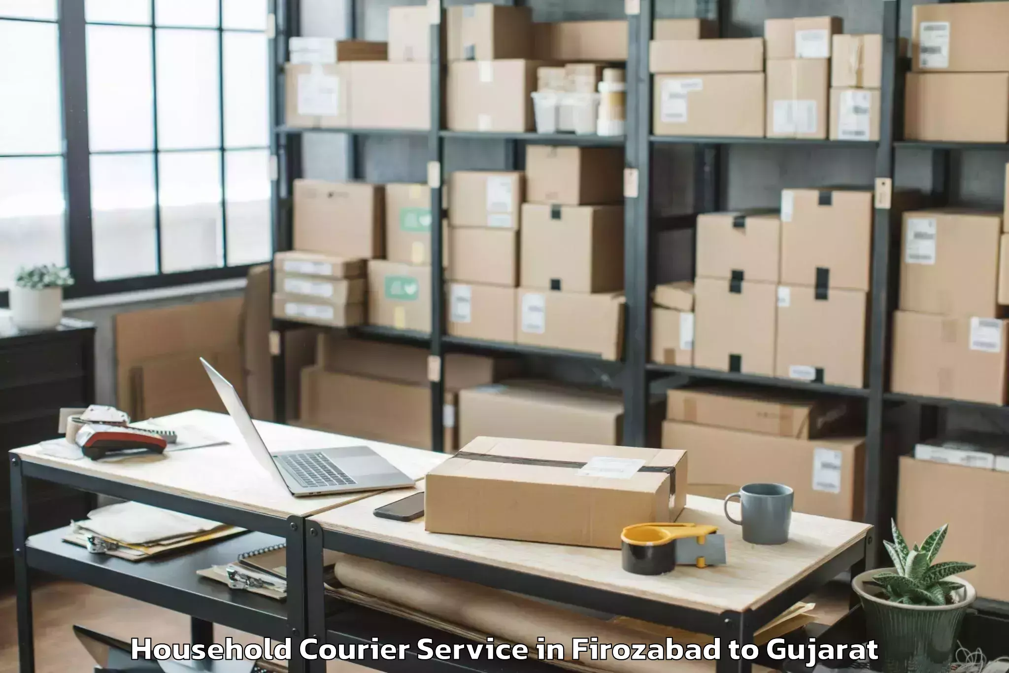 Efficient Firozabad to Ahmedabad Airport Amd Household Courier